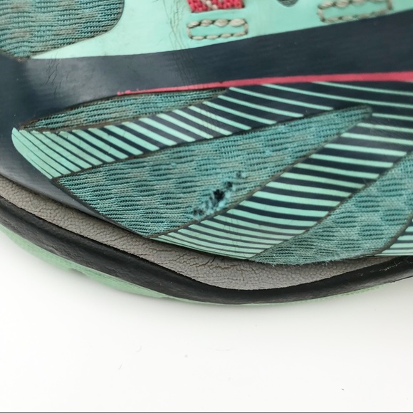 MERRELL Lace Up Teal Pink Hiking Shoes Sneakers Womens 8.5 - Picture 9 of 12